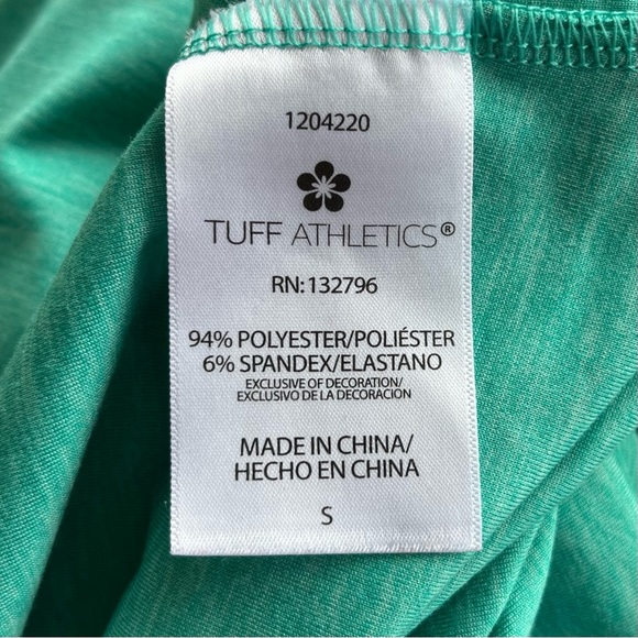 •Tuff Athletics• Short Sleeved Keyhole Back Tee - Size Small - Picture 7 of 9